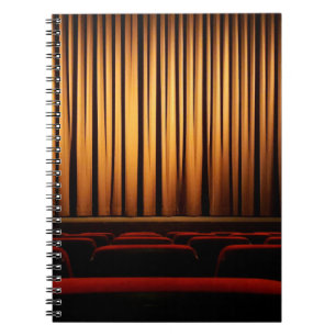Movie theatre curtain theatre movie notebook
