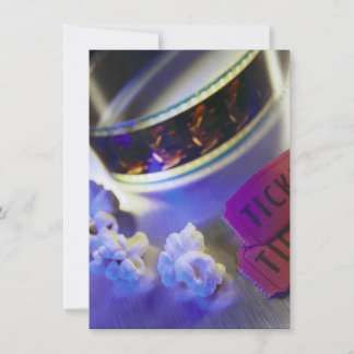 Movie Theatre Film, Popcorn & Tickets Invitation