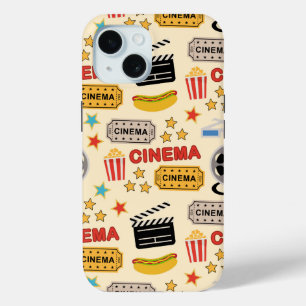 Movie Theatre Fun Pattern iPhone 15 Case