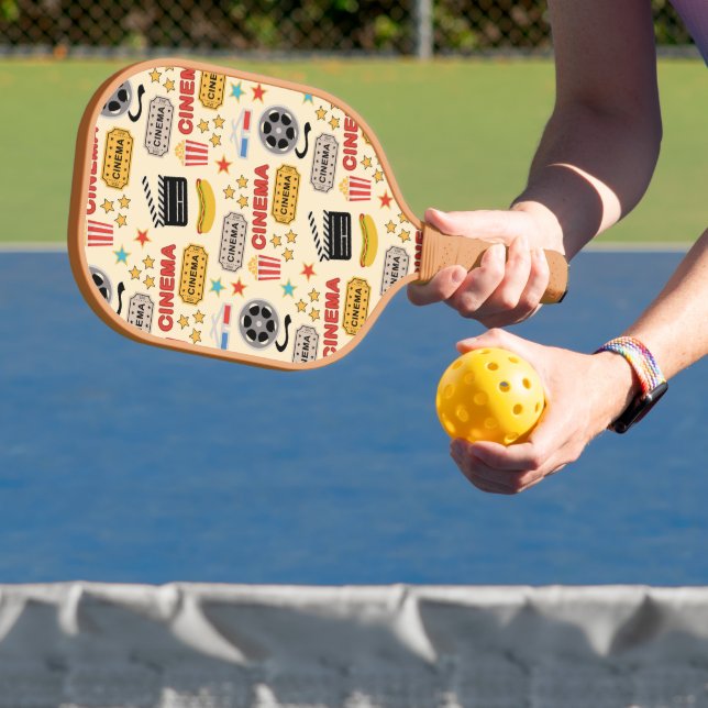 Movie Theatre Fun Pattern Pickleball Paddle (Insitu)