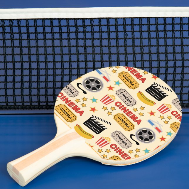 Movie Theatre Fun Pattern Ping Pong Paddle (Insitu)