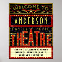 Movie Theatre Marquee Home Cinema | Custom Name
