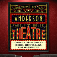 Movie Theatre Marquee Home Cinema | Custom Name