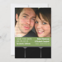 Movie Theatre Photo Save the Date Invite, Green