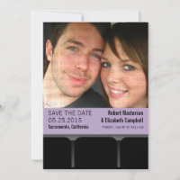 Movie Theatre Photo Save the Date Invite, Lilac
