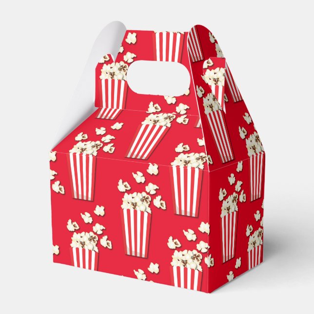 Movie Theatre Popcorn Birthday Party Favour Box (Back Side)