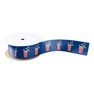 Movie Theatre Popcorn Birthday Party Satin Ribbon