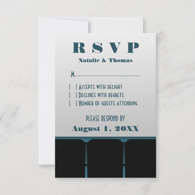 Movie Theatre Response Card, Blue (Front)