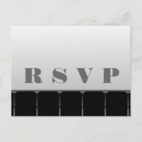 Movie Theatre RSVP Postcard, Grey
