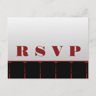 Movie Theatre RSVP Postcard, Red Invitation Postcard