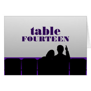 Movie Theatre Table Card, Purple