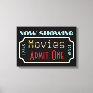 Movie Theatre Ticket Cinema Art Sign