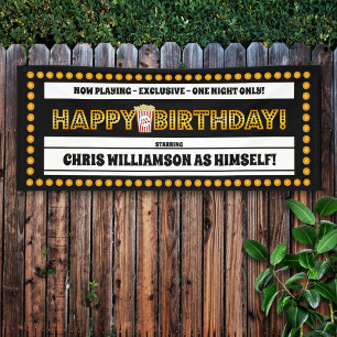 Movie Theme Birthday Banner