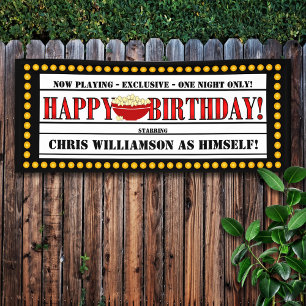 Movie Theme Birthday Banner