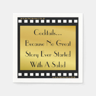 Movie Theme Cocktail Party Napkins
