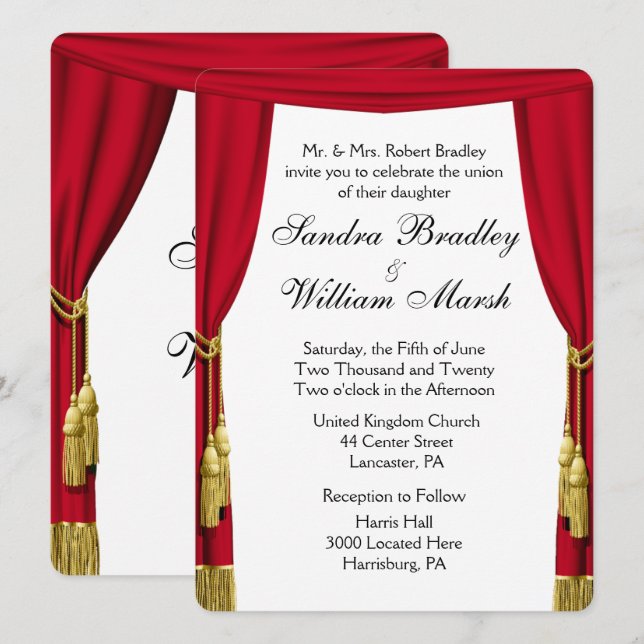 Movie Theme  Wedding Invitation (Front/Back)