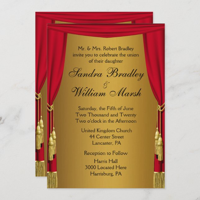Movie Theme  Wedding Invitation (Front/Back)