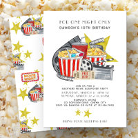 Movie Themed Backyard Sleepover Party Birthday