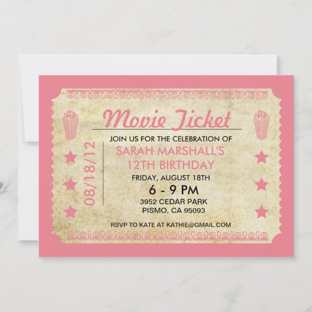 Movie Ticket Invitation (Front)