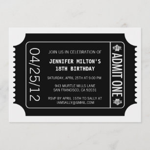 Movie Ticket Invitation