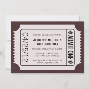 Movie Ticket Invitation