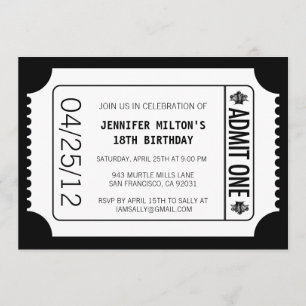 Movie Ticket Invitation