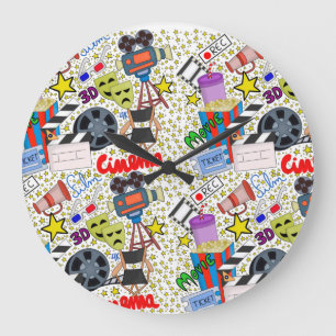 Movie Universe for Cinephiles The Art of Cinema Large Clock