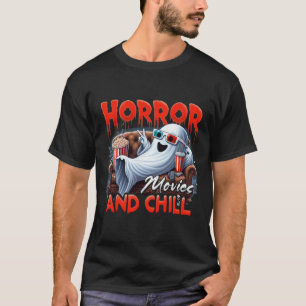 Movies And Chill Spooky Ghost Movie Lovers Gifts T-Shirt