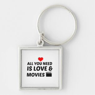 MOVIES AND LOVE KEY RING