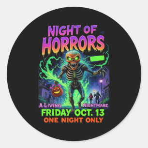Movies Characters Scary Movie Night Horrors 90s Ha Classic Round Sticker