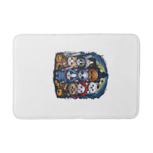 Movies Cute Halloween for Cat Kitty Lovers Long Sl Bath Mat