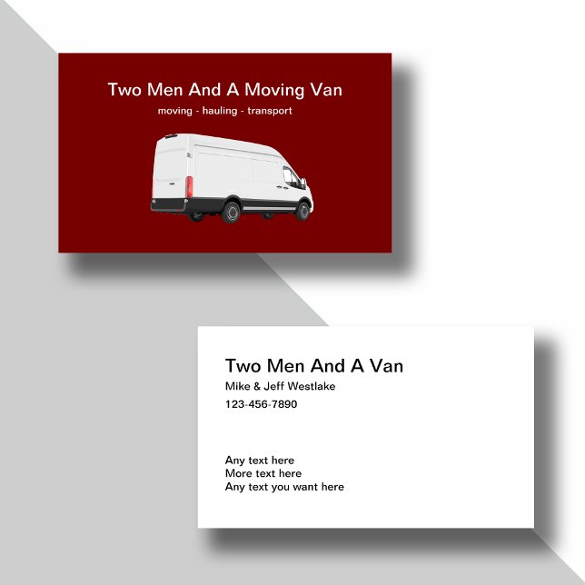 Moving And Hauling Services Business Card (Creator Uploaded)