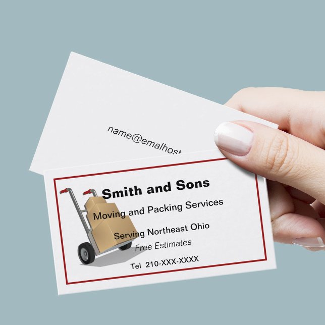 Moving and Packing Services Business Card (Creator Uploaded)