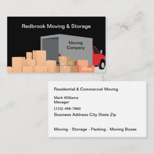 Moving And Storage Modern Business Cards
