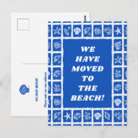 MOVING ANNOUNCEMENT ADDRESS Blue Seashells Beach