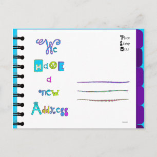 Moving Announcement Address Book 'Z' Postcard