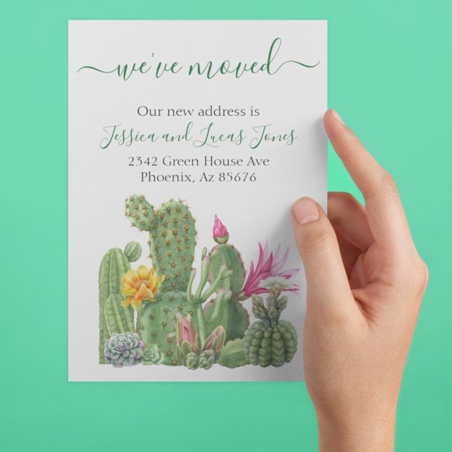 Moving Announcement Cactus Succulent Blooming (Creator Uploaded)