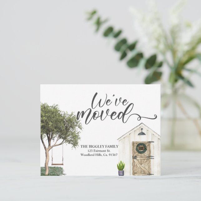 Moving Announcement Card,Address Change Card  (Standing Front)