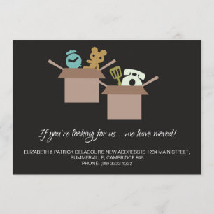 Moving Announcement - Cardboard Boxes Graphics