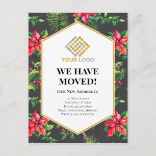 Moving Announcement Christmas Business Postcard