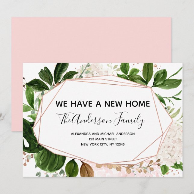 Moving Announcement Eucalyptus Greenery  (Front/Back)