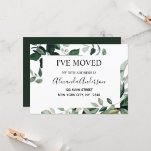 Moving Announcement Eucalyptus Greenery