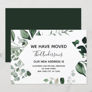 Moving Announcement Eucalyptus Greenery