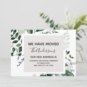 Moving Announcement Eucalyptus Greenery 