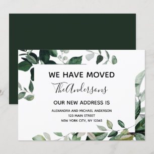 Moving Announcement Eucalyptus Greenery Postcard