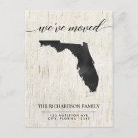 Moving announcement, Florida state rustic