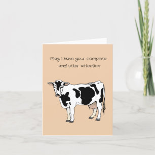 Moving Announcement Funny Cow Card