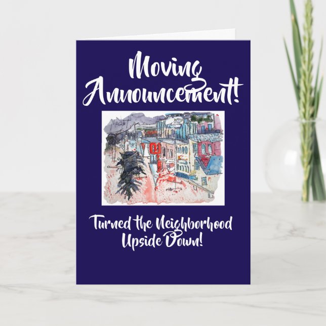 Moving Announcement Greeting Card (Front)