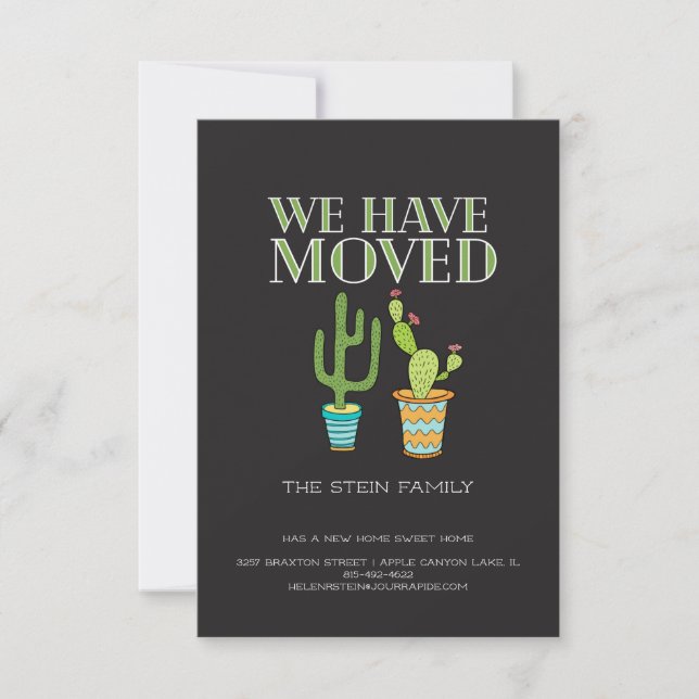 Moving Announcement | Home Sweet Home (Front)