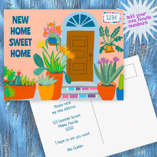 Moving Announcement New Address Front Door CUSTOM Postcard